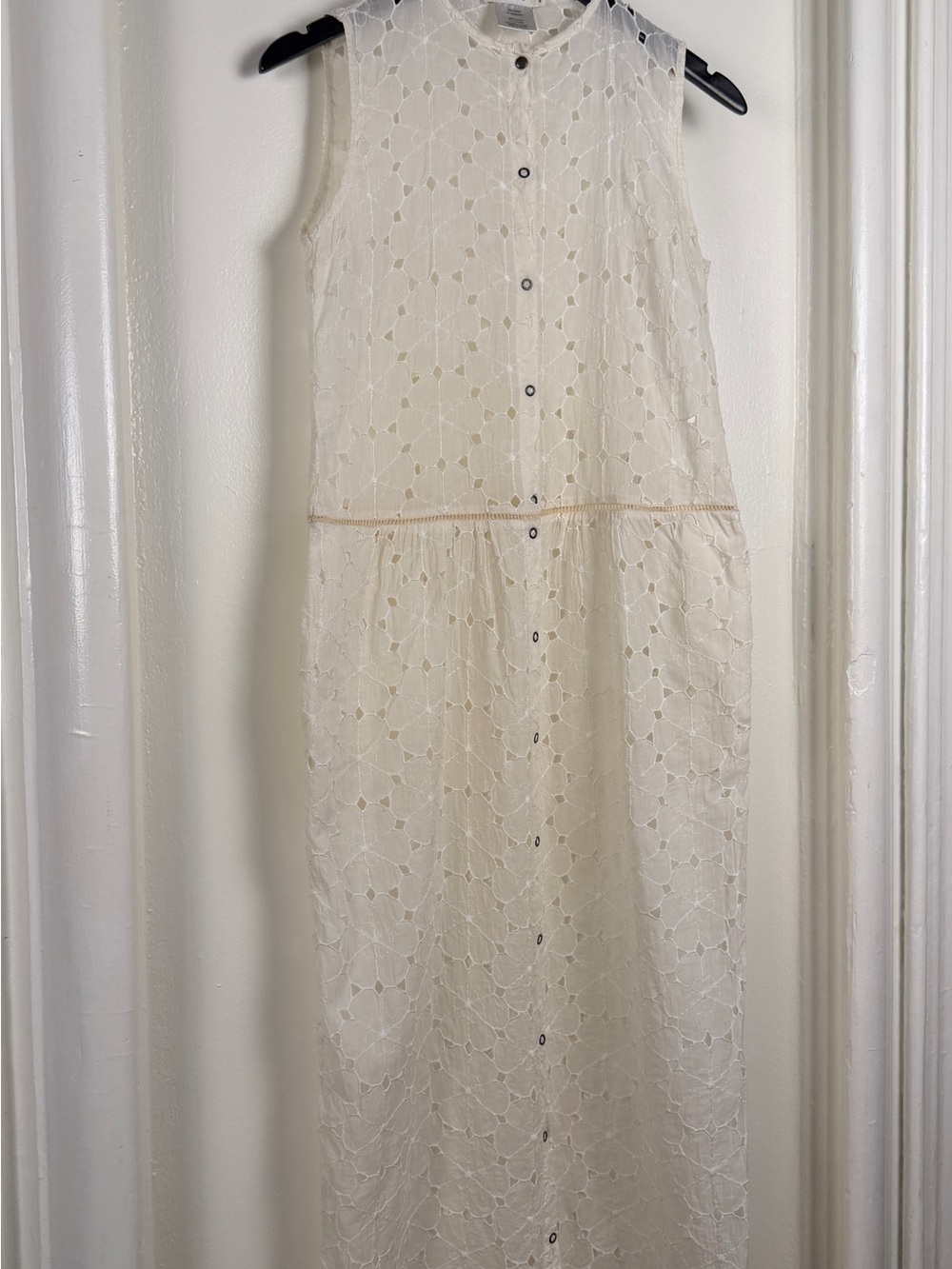 Roseanna Lace Crochet Sleeveless Dress with Pockets